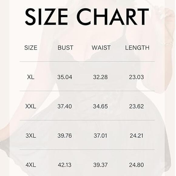 NWOT ~ Black Lace Sexy Babydoll Lace Up Nighty & Thong & Garters ~ Plus Size XXL - Picture 4 of 4